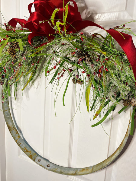 Wine Barrel Ring Wreath