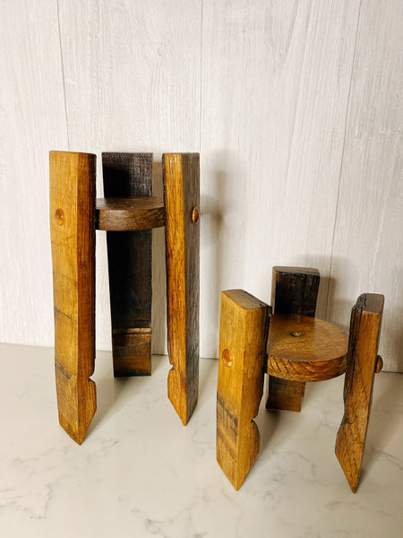 Wine Barrel Stave Candle Holder