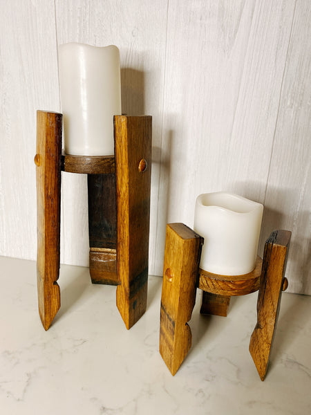 Wine Barrel Stave Candle Holder