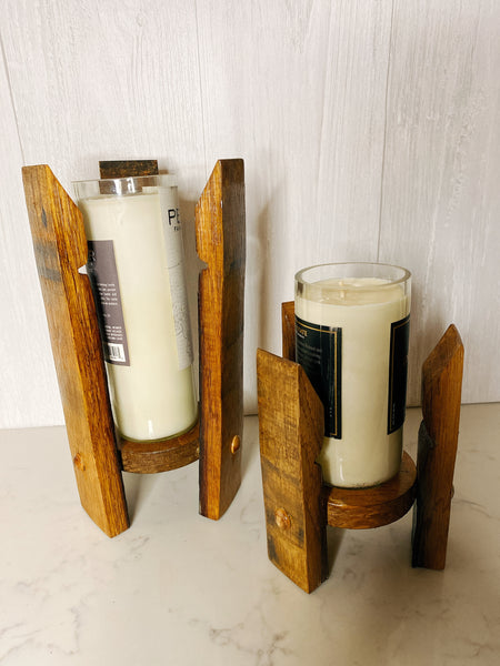 Wine Barrel Stave Candle Holder