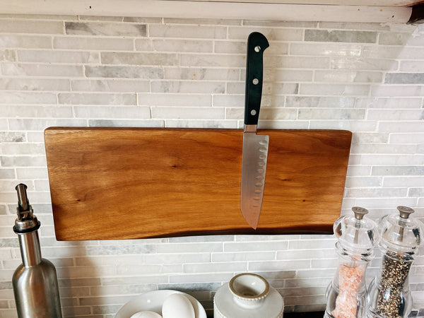 Live edge knife walnut board