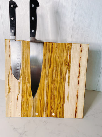 Live Edge Pistachio Wood Magnetic Knife Block