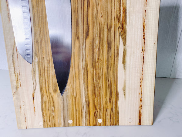 Live Edge Pistachio Wood Magnetic Knife Block