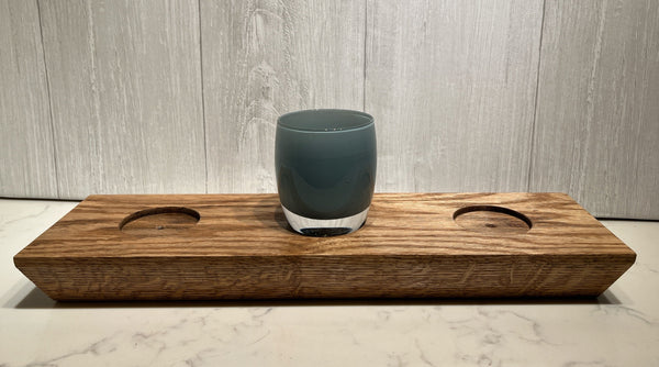 Oak 3 Glassybaby candle holder