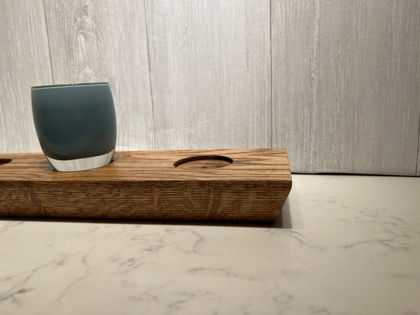 Oak 3 Glassybaby candle holder