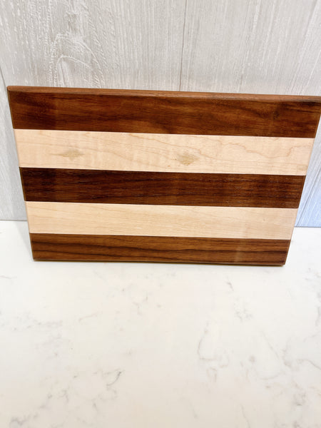 Beautiful walnut and cherry cutting board