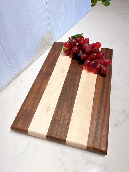 Beautiful walnut and cherry cutting board