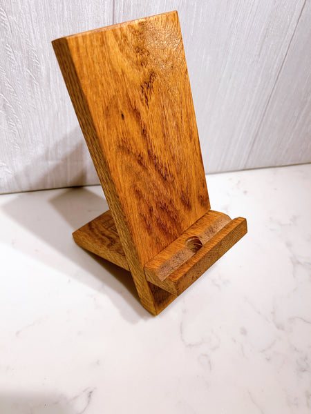 Oak Cell phone / tablet stand