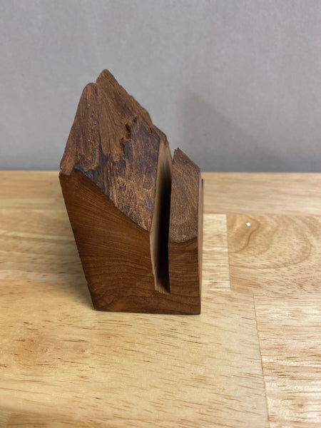 Live edge business card holder